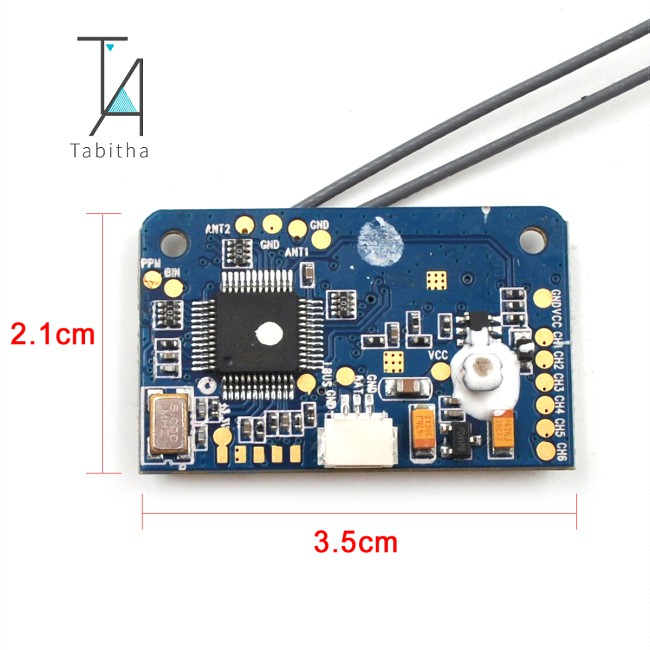 Bộ Nhận Tín Hiệu Tabitha Flysky X6B 2.4g 6ch I-Bus Ppm Pwm Cho Afhds I10 I6S I6 I6X I4X