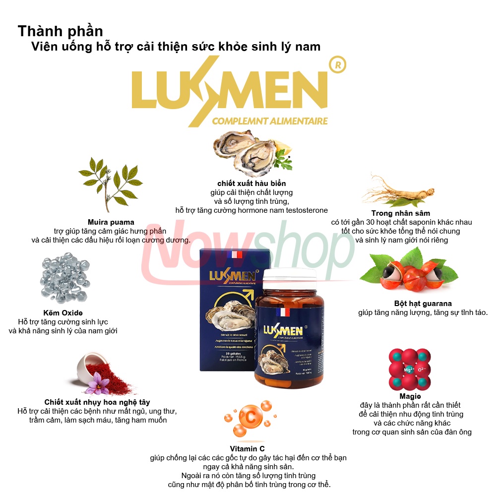 Viên Uống Bổ Thận Tráng Dương Lusmen Nhập Khẩu Chính Hãng Tăng Sinh Lý Cải Thiện Xuất Tinh Sớm Và Rối Loạn Cương Dương