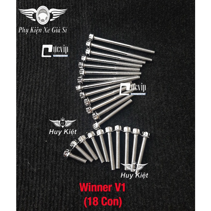 Bộ Ốc Lốc Máy Salaya Inox 304 Cho Winner X, Winner V1 (24 Con) MS4908