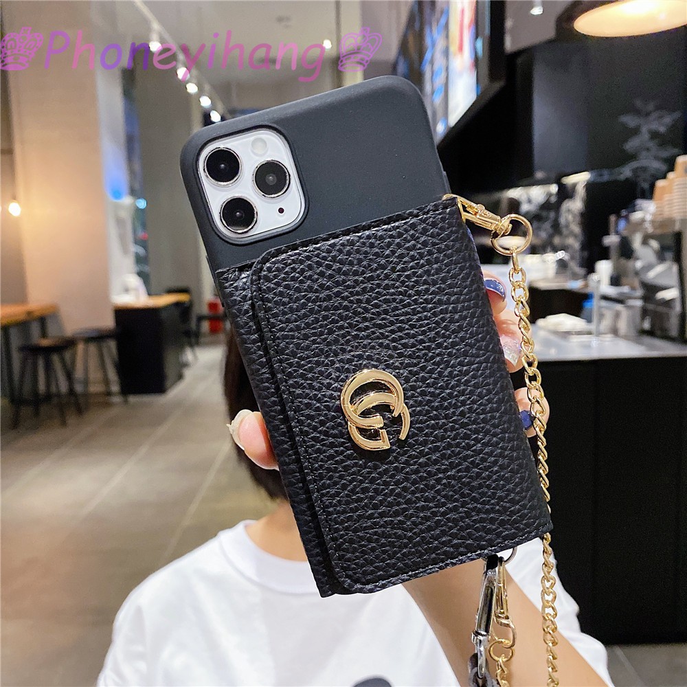 Samsung S21 Plus S21 Ultra A52 A72 A32 A12 A02S S20 FE Note 20 Ultra Note 10 Lite Note 10 Plus Note 9 S21+ Ốp điện thoại có dây đeo và ngăn đựng thẻ cho