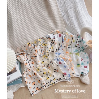 Bộ pijama đũi xốp họa tiết ngộ nghĩnh cho bé