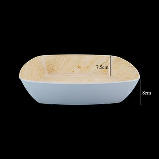Khay melamine giả gỗ hình chữ nhật