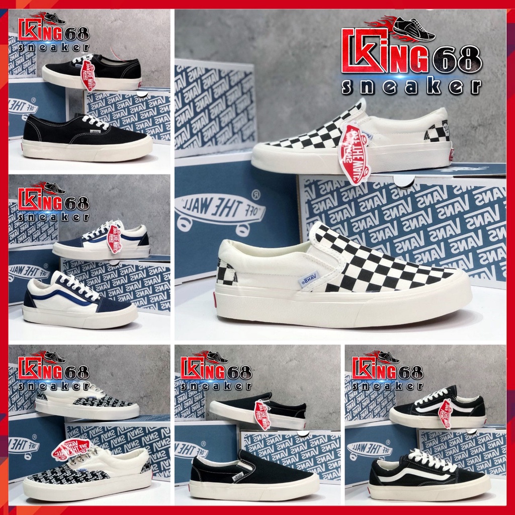 Giày Van old skool Au Lười  Freeship Nam Nữ cao cấp giá rẻ - Trọn BST màu hot [Kèm hộp + bill, giấy gói]