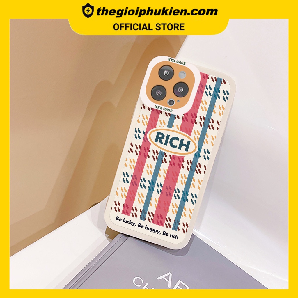 Ốp iphone - Ốp lưng iphone cạnh vuông viền camera Be Lucky dành cho ip 6 đến 14promax - G40