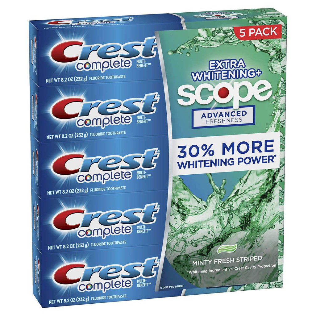 [Hàng Mỹ] Kem đánh răng làm trắng Crest 3D, Colgate