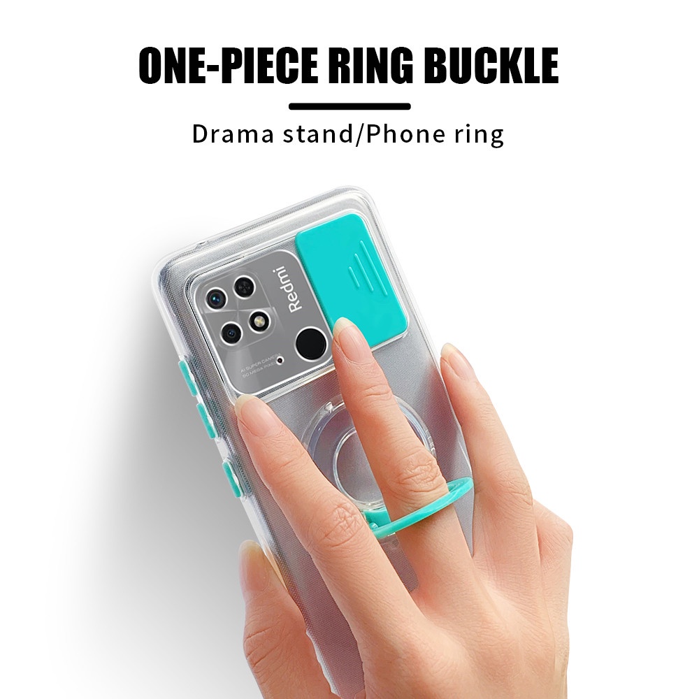 Ốp Điện Thoại Silicon Trong Suốt Chống Sốc Có Vòng Đỡ Cho Xiaomi Redmi10C Xiaomi 11T Pro Note 11 Pro 5G Poco M4 Pro X4 Pro 5G