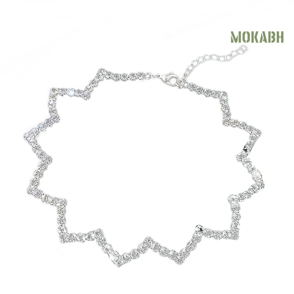 Vòng Cổ Choker Thiết Kế Dạng Sóng Đính Đá Thời Trang Cho Nữ