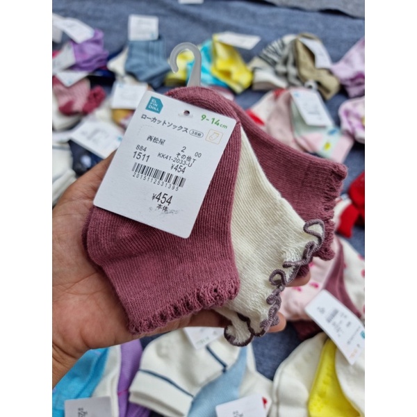 Set 3 đôi Tất trẻ em cổ ngắn xuất dư Nhật 13-16cm vớ cho bé trai, bé gái 1 2 3 4 tuổi - T3A