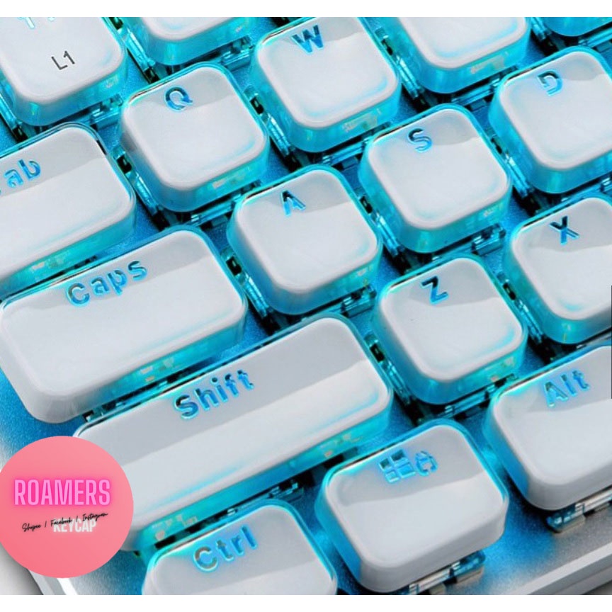 Bộ keycap Crystal Double Shot Phẳng ( 104 phímBộ Nút Phím Cho Bàn Phím Cơ )