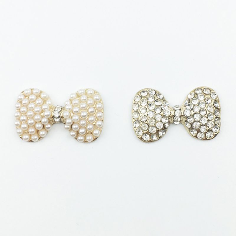 Set 10 Nút Hợp Kim Đính Đá / Ngọc Trai Giả / Kim Loại Trang Trí Đồ Thủ Công