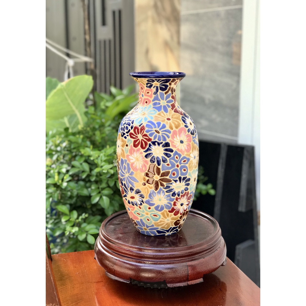 Bình bách hoa gốm sứ biên hòa 29cm