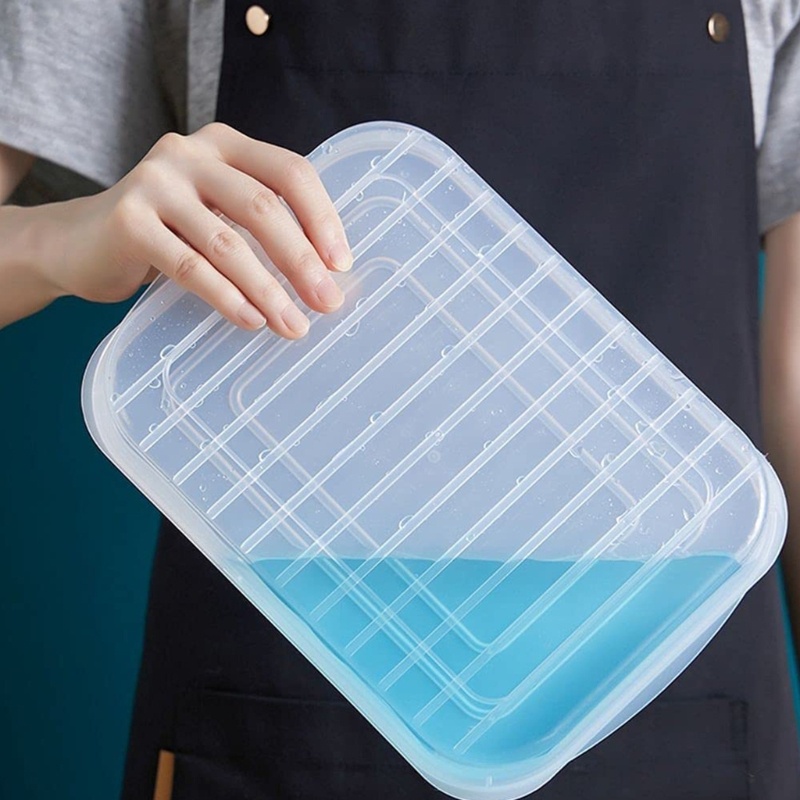 Bộ 2 Hộp Đựng Phô Mai Nhựa PVC Có Nắp Đậy Tiện Dụng