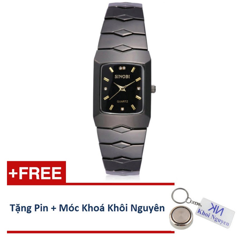 Đồng Hồ Nam Sinobi 9148 Dây Thép (Có 2 Màu: Đen Vạch Vàng, Đen Vạch Trắng)