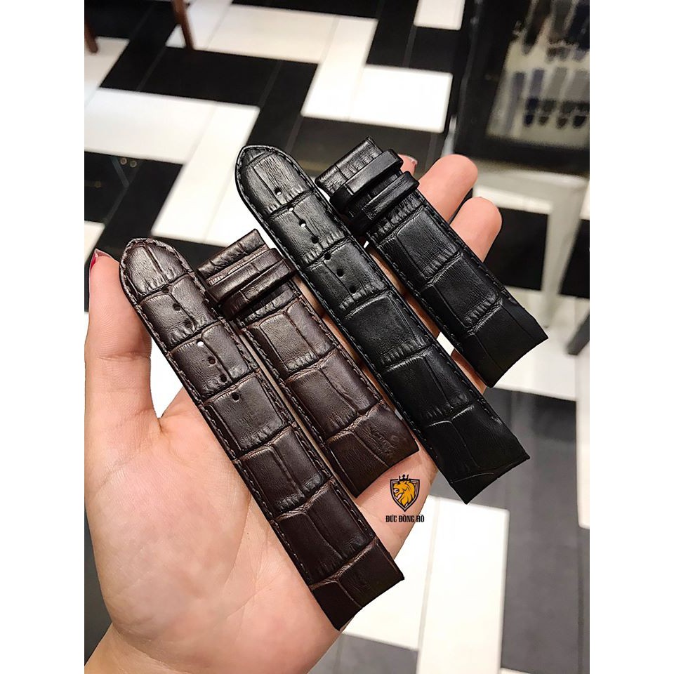 Dây da đồng hồ thay thế Tissot nam case 40 vai ôm size khóa 20mm