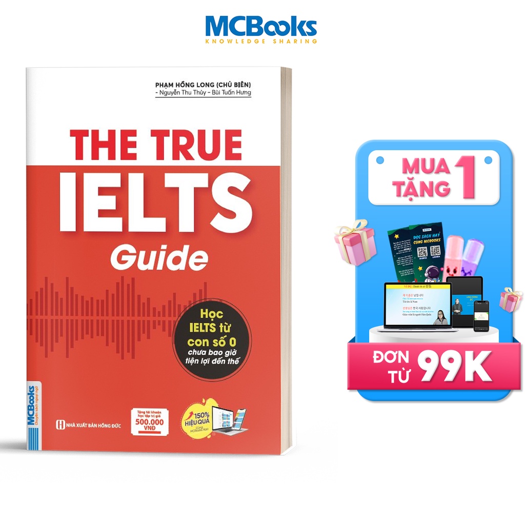 Sách - The True Ielts Guide - Cẩm nang hướng dẫn tự học IELTS chuẩn cho người mới bắt đầu - Tặng tài khoản học tập