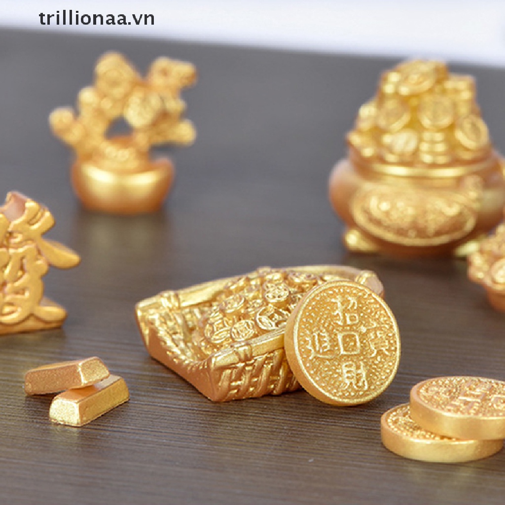 Phụ Kiện Resin Màu Vàng Hình Hồ Lô Năm Mới DIY