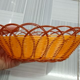 Rổ nhựa giả mây oval