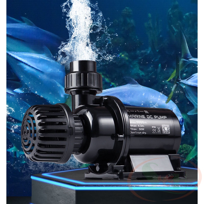Bơm điện tử Marine DC 4000, 6000 pump 24V chống giật điều chỉnh cấp độ bơm bể cá tép thủy sinh