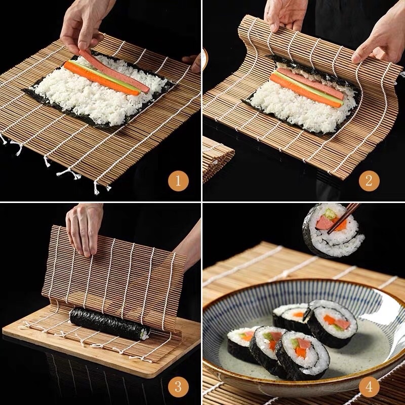 Mành tre cuộn cơm rong biển, mành tre cuộn sushi kimbap