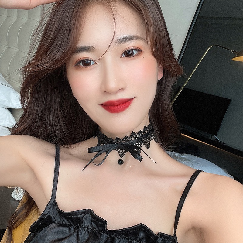【JIHE】Vòng Cổ choker Kiểu Ren Thắt Nơ Nhân Vật Hoạt Hình Phong Cách Nhật Hàn Thời Trang
