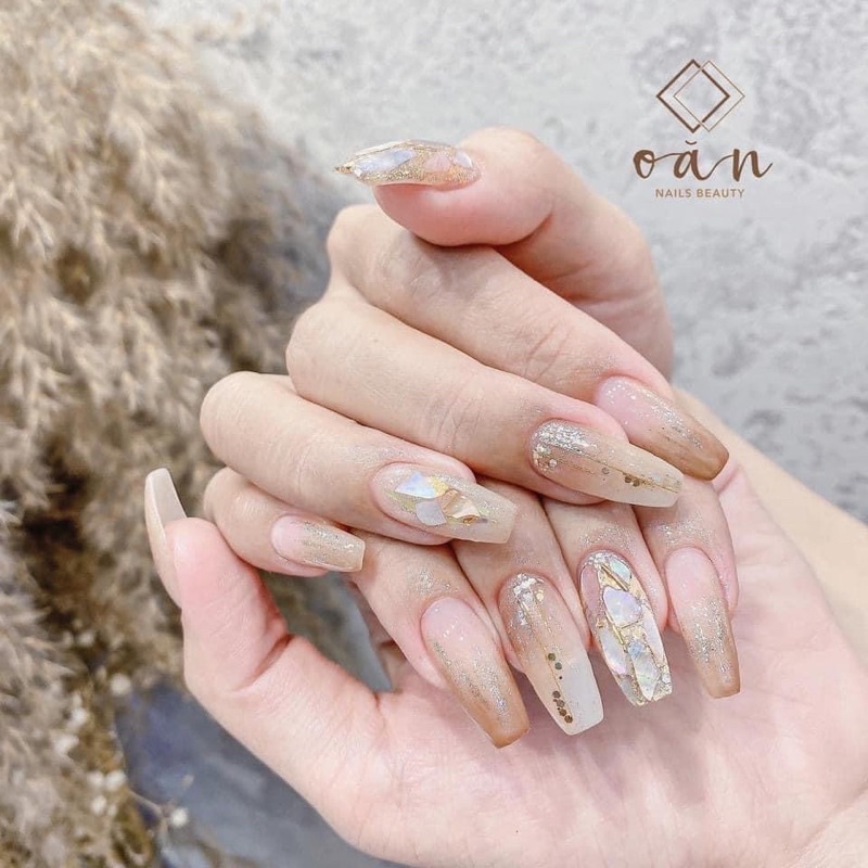 Xà cừ nail trắng ngọc trai  ,ẩn móng - đắp gel, đắp bột ẩn , phụ kiện nail