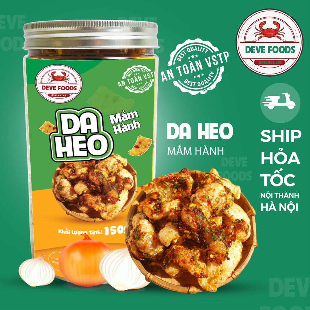 Da Heo Mắm Hành 150g DeVe Food ăn vặt Hà Nội