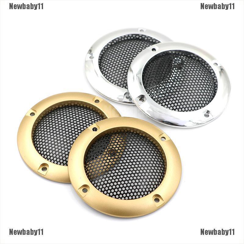 Set 2 Ốp Lưới Tròn 2 &quot;inch Bằng Kim Loại Trang Trí Loa Âm Thanh