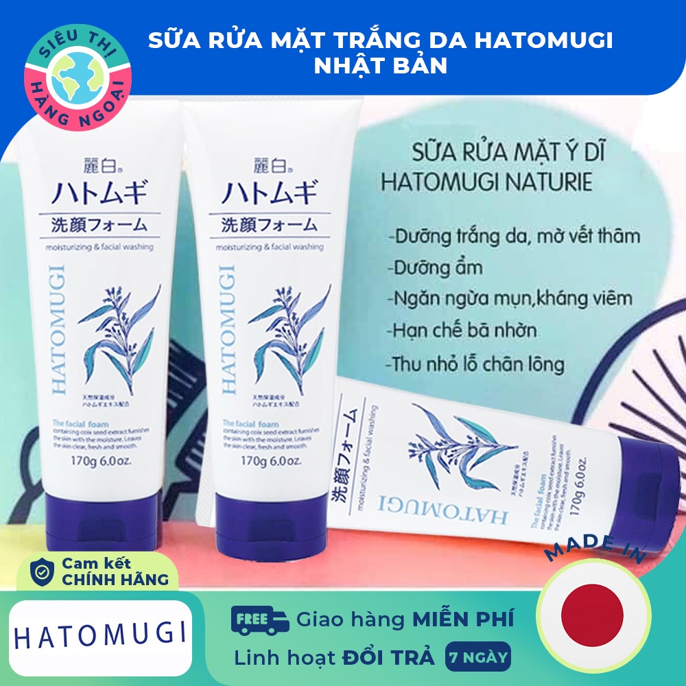 Sữa rửa mặt Hatomugi Nhật Bản 