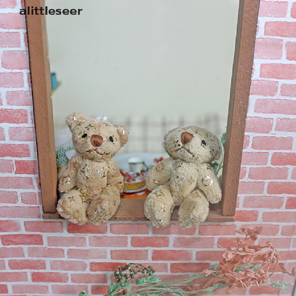 1 Gấu Nhồi Bông Mini Trang Trí Nhà Búp Bê