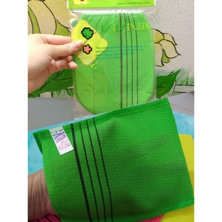 Combo 2 miếng túi tắm và 1 bao tay tắm tẩy da chết Hàn Quốc