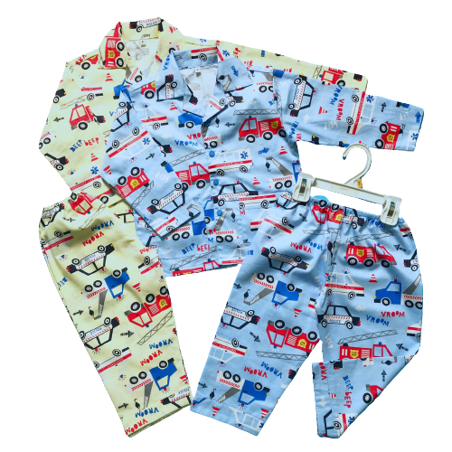 Pijama cho bé 100% cotton hút mồ hôi Mẫu các loại xe 10-20kg