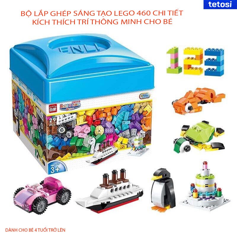 [FREESHIP] Bộ Xếp Hình Lắp Ghép Sáng Tạo 460 Chi Tiết Cho Bé Tư Duy Thông Minh.