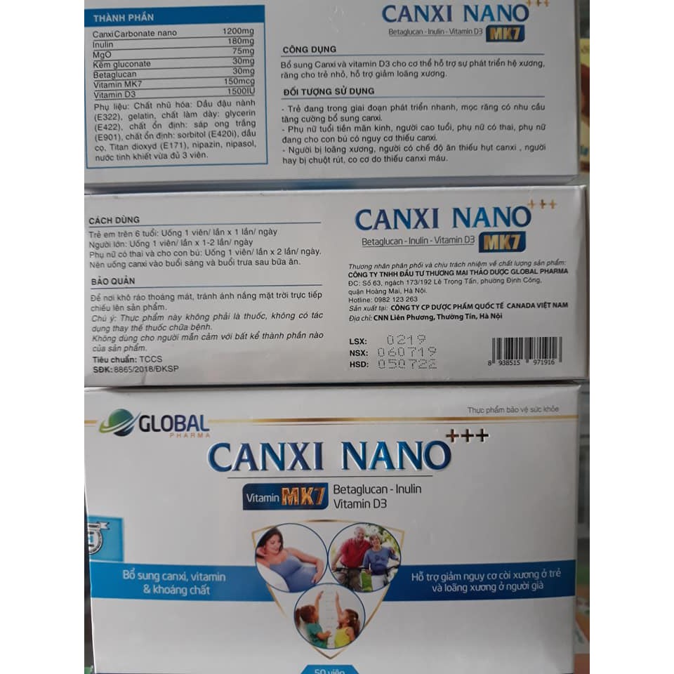 CANXI NANO+++ tặng kèm 1 hộp Sắt Bofit F Chính hãng | Thế Giới Skin Care