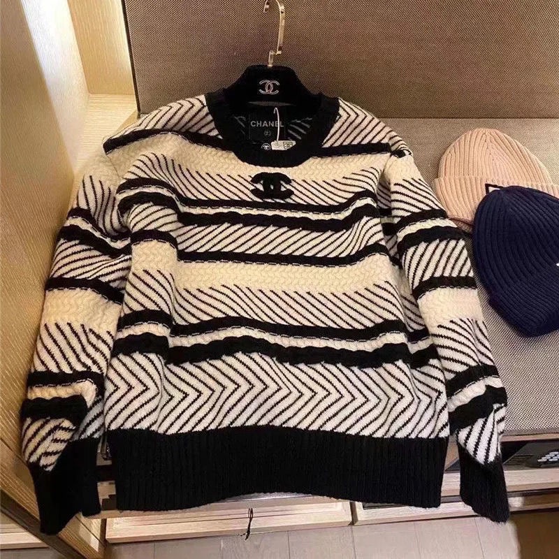 Hàng Có Sẵn!Chane!Áo Khoác Cardigan Dệt Kim Dáng Rộng Thiết Kế Mới Năng Động Thời Trang