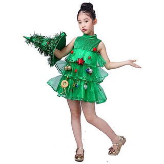 Đầm cây thông noel bé gái D345