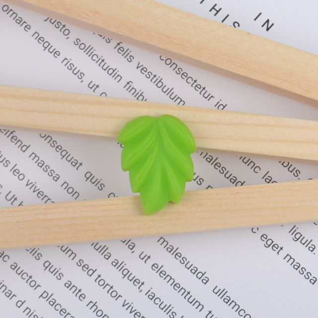 Charm slime mặt lá xanh làm kẹp tóc