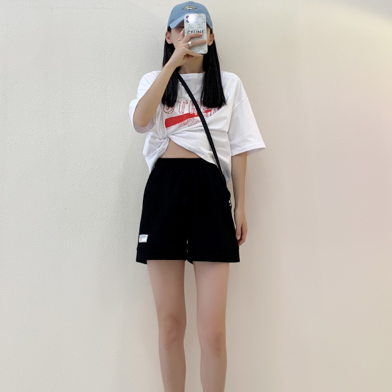 SUXI Quần Short Thể Thao Lưng Cao Co Giãn Ống Rộng Thời Trang Mùa Hè Dành Cho Nữ