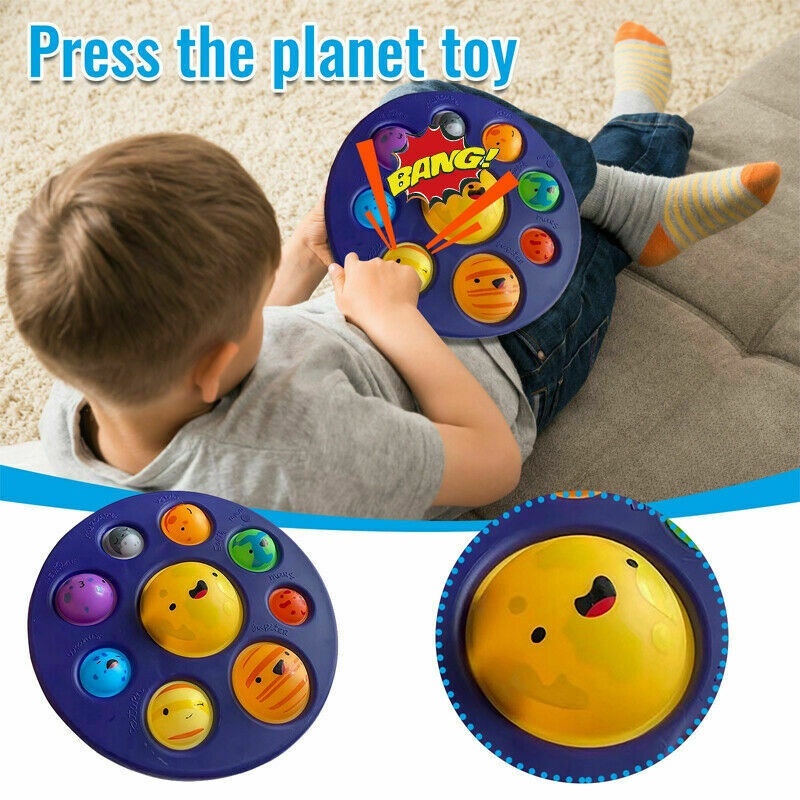 Đồ Chơi Giảm Căng Thẳng Bằng Silicon Mềm Hình Hệ Mặt Trời