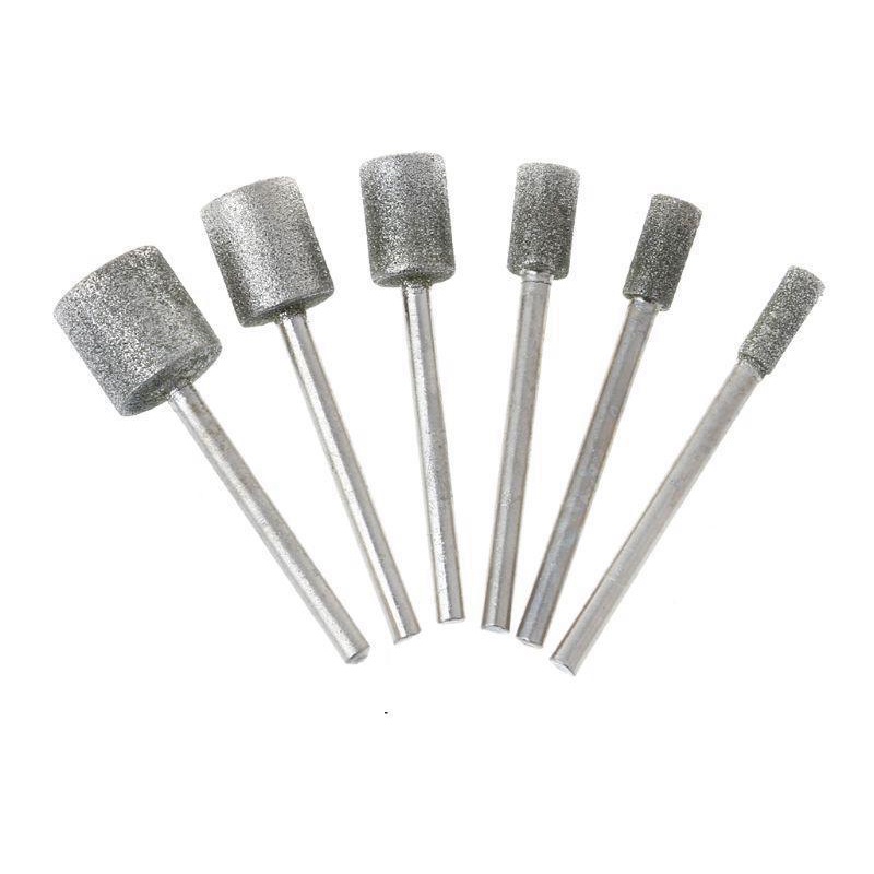 Đầu mài trụ cán 3mm chuyên dùng mài đá thô, thuỷ tinh, mài chi tiết sắt, mài khuôn, mài gỗ, mài inox độ bền cao