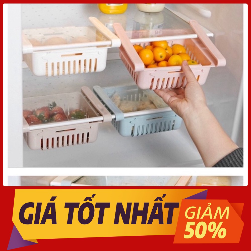[Sale toàn shop] Khay rổ nhựa co giãn để ngăn tủ lạnh