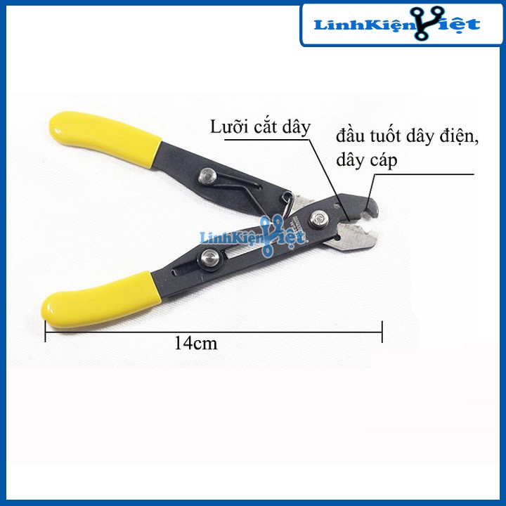 Kìm Cắt Tuốt Cáp, Dây Điện Mini Wynn's WS2502