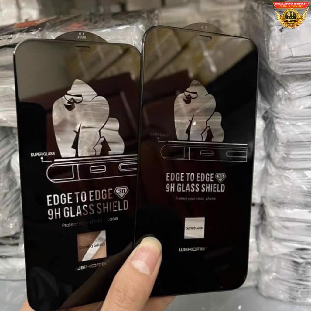 Cường lực kingkong iphone 13 Pro Max 12 Pro Max 11 Pro Max Xs Max X Xr 7 Plus 8 Plus - Full màn hình WK 3D bóng