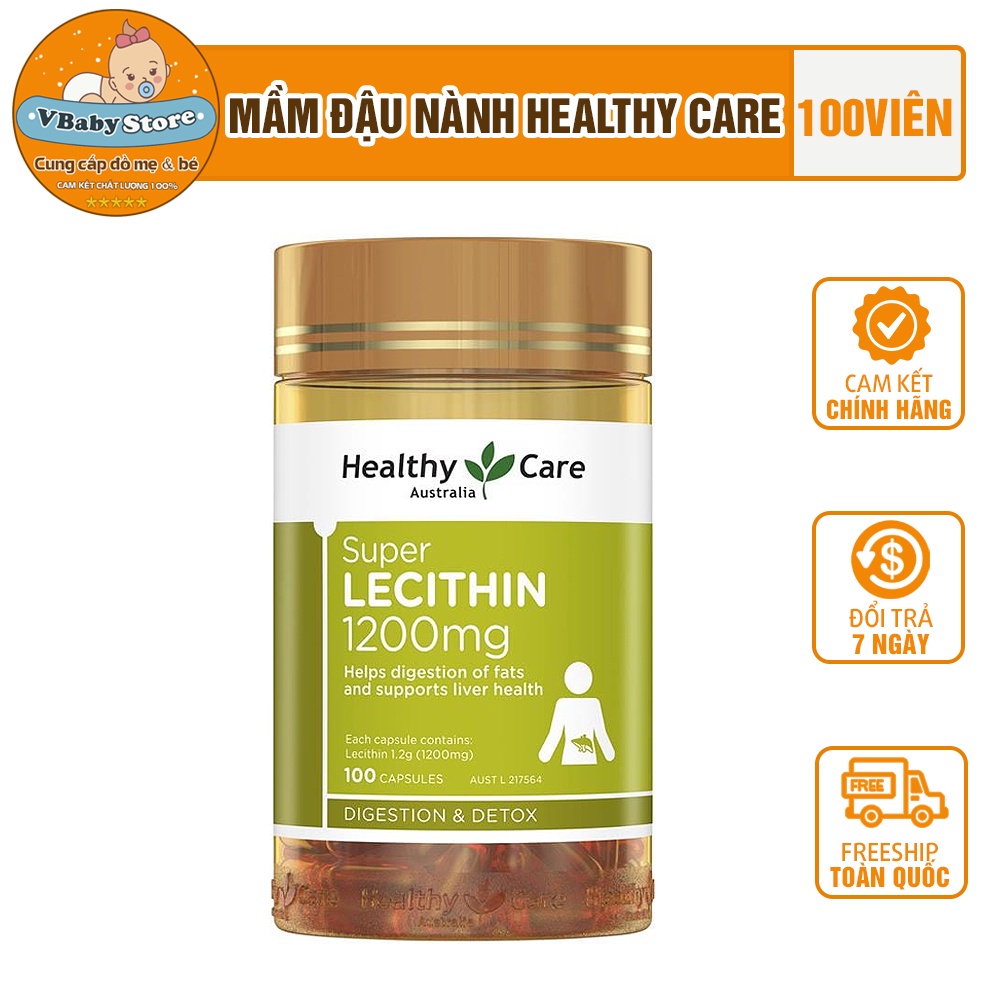 Mầm đậu nành Healthy Care Úc 1200mg (100 viên)