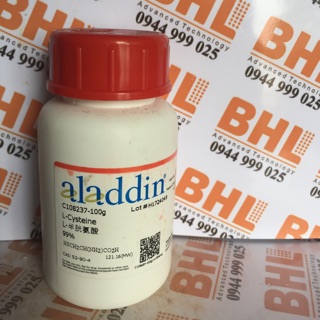 Chất L-Cysteine 99% CAS 52-90-4 HSCH2CH(NH2)CO2H lọ 25g aladdin tinh khiết