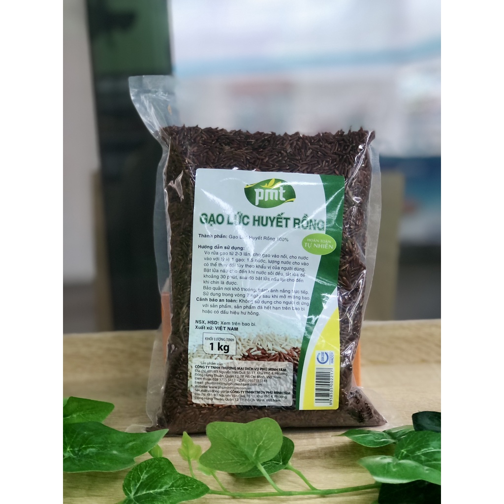 Gạo lứt Phú Minh Tâm - Túi 1KG - 2KG - 2 Loại - Lứt Xanh Và Lứt Huyết Rồng - Gạo Lứt Ngon - Ăn Kiêng