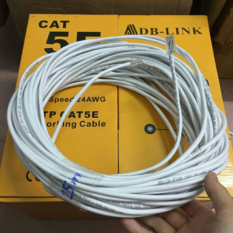 Dây cáp Mạng internet -bấm sẵn 2 đầu CAT 5E xịn(bán theo mét)