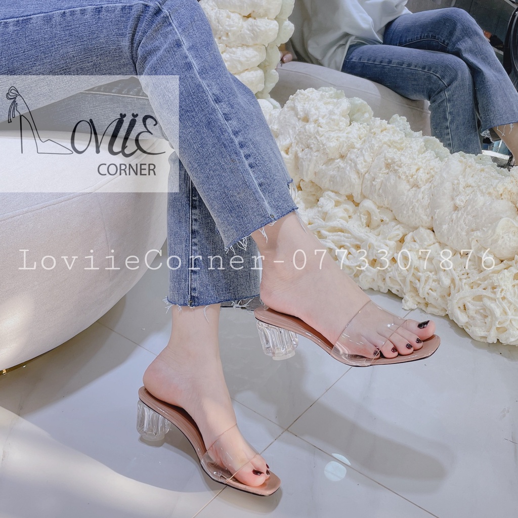 GUỐC CAO GÓT LOVIIECORNER - DÉP GUỐC THỜI TRANG GÓT VUÔNG THỜI TRANG - D1151