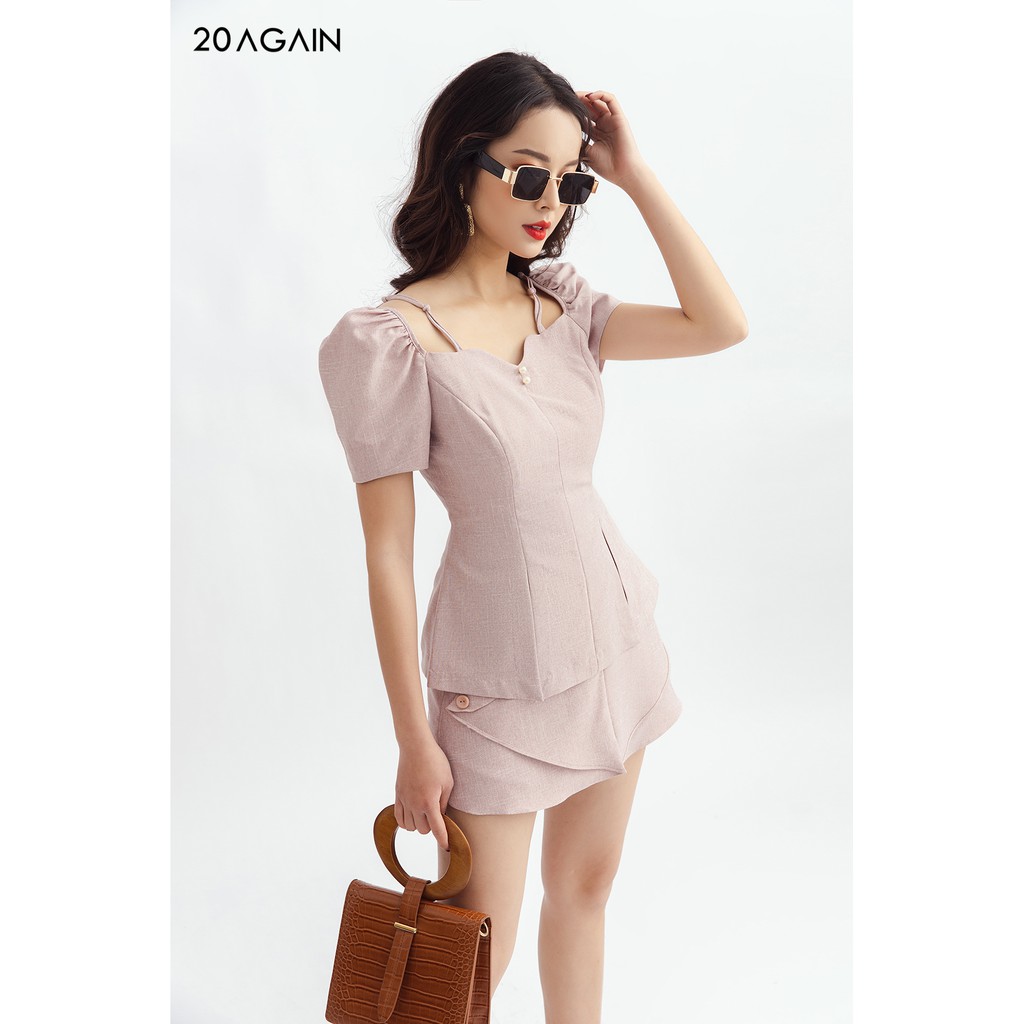 [Mã WABRAG99 giảm 10% đơn 99K] Quần short vải giả váy tà rời 20AGAIN thiết kế mới mẻ cá tính năng động SVA1143 | BigBuy360 - bigbuy360.vn