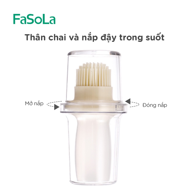 Chai đựng dầu ăn kiểu Nhật có đầu chổi thấm quét, thích hợp ăn đồ nướng FASOLA FSLZF-043