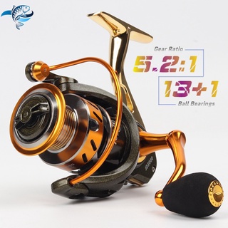 Máy câu cá đứng🐟kim loại cao cấp giá rẻ full size：1000-6000，máy câu cá kim loại，tỉ số truyền 5.2:1（j-jd）